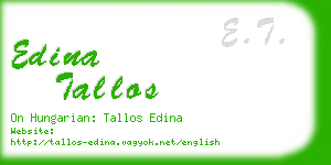 edina tallos business card